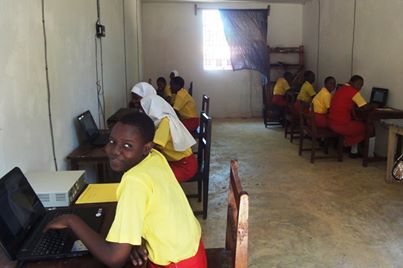 Students at computers